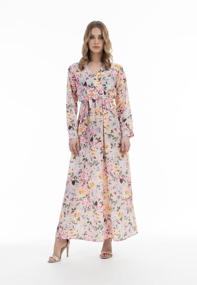 faina Maxi-jurk met bloemenprint