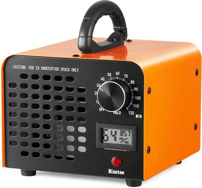 Ozongenerator 12.000 mg/u – Geurverwijderaar met Hoge Capaciteit voor Commercieel en Industrieel Gebruik – Luchtverfrisser voor Thuis, Auto’s en Huisdieren – 0–120 Min Timerfunctie