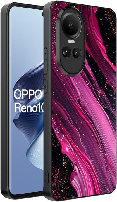 Smartphonica Telefoonhoesje Geschikt voor Oppo Reno 10 / 10 Pro met marmer opdruk - TPU backcover case marble design - Paars Roze geschikt voor Oppo Reno 10;Oppo Reno 10 Pro