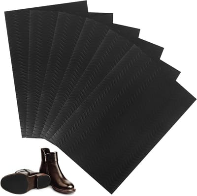 Set van 6 Antislip Schoenzolen, Rubber Soles voor Reparatie, Comfortabele en Geluidsdempende Bescherming voor Alle Maten