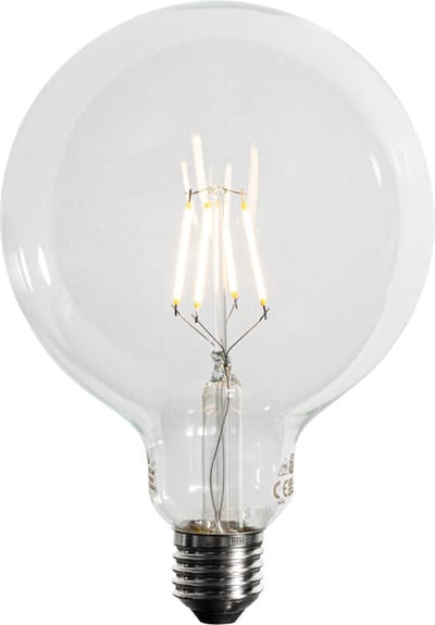 LUEDD E27 3-staps dimbaar LED spiraal filament G125 4W 450 lm 3000K
