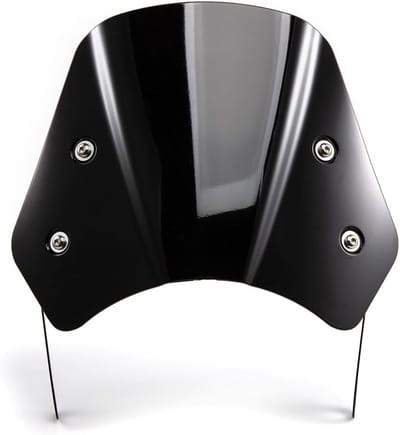 Windshield - Wind Deflector - Motorfiets - 5'' tot 7'' Koplamp (Zwart)
