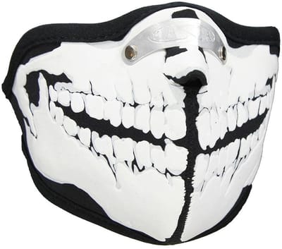 Mondkap Skimasker Skelet Tanden Print -