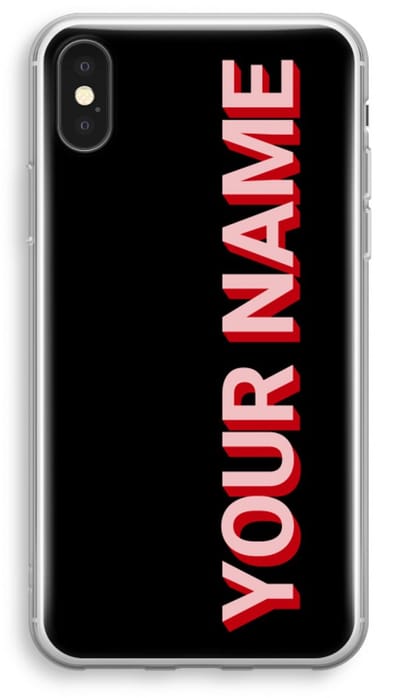 Gepersonaliseerd - Case Company® - Hoesje geschikt voor iPhone XS hoesje - Namecase - Soft Cover Telefoonhoesje - Bescherming aan alle Kanten en Schermrand