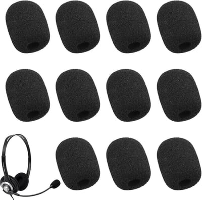 Set van 15 Mini Schuim Microfoonhoezen voor Windbescherming - Hoge Dichtheid Schuim voor Headset Microfoons