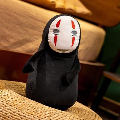 Japanse Anime No Face Man Knuffel Pluche Speelgoed Zacht Figuur Pop Huisdecoratie Verjaardagscadeau Interessant Filmkarakter Verzamelaar about 30cm brown