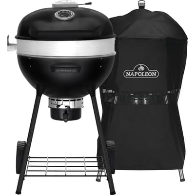 Napoleon PRO Houtskool Kettle Mat Zwart met Bakplaat + Napoleon Hoes voor Premium en Pro Kettle 57 cm