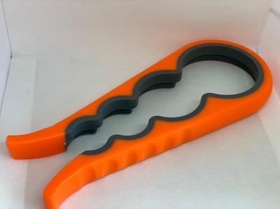 Pot En Fles Opener - Pot En Fles Opener Universeel - Multi Grip Opener - 4-in-1 Multifunctionele Handmatige Fles, Blik, Dop, Potten Opener – Oranje