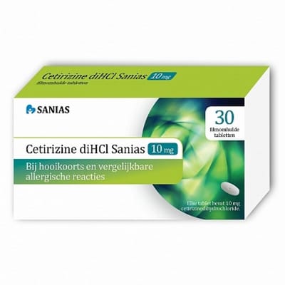 Sanias Allergietabletten Cetirizine diHCI 10 mg - 2 x 30 tabletten