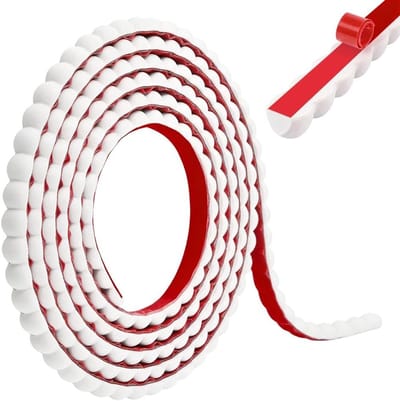 Decoratieve Flexibele Mouldings voor Muren en Meubels, Zelfklevend PVC, Perfect voor Randen en Hoeken, Wit, 10 mm x 6