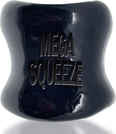 Oxballs - Mega Squeeze - Rekbare Ballstretcher van TPR - Zwart