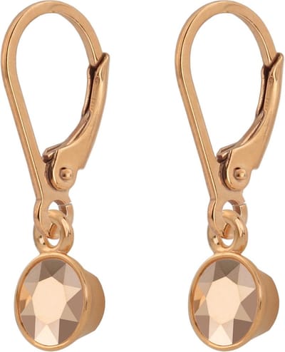 ARLIZI 1784 Oorbellen Swarovski Kristal Hanger - Roséverguld - 2,5 cm