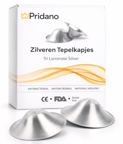 Zilveren Tepelkapjes 45mm – Originele Zilveren Tepelbeschermers – Antibacterieel & Natuurlijk Helend – Tepelhoedjes voor Borstvoeding