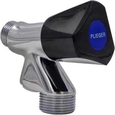 Plieger wasmachinekraan - beluchterkraan - 1/2 inch - zwarte greep - chroom - KIWA keurmerk