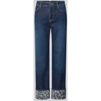 feminine fit jeans met omslag en steekzakken