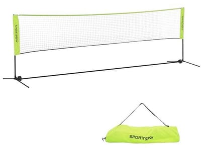 Draagbaar Badmintonnet - Verstelbaar van 107 tot 155 cm, Ideaal voor Volleybal, Picknick en Tennis, Inclusief Draagtas