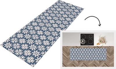Keukenloper - Loper keuken - Bloemen - Sneeuw - Winter - Design - 150x50 cm - Keukenloper vinyl