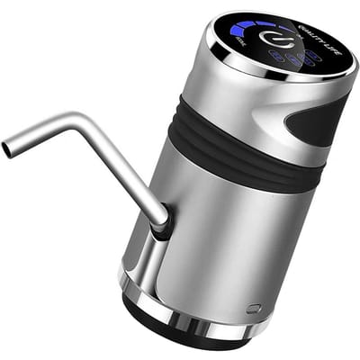 Automatische Elektrische Waterpomp Dispenser Gallon Fles Drinkschakelaar USB Opladen Drinkwaterpomp Voor Thuis Kantoor grijs