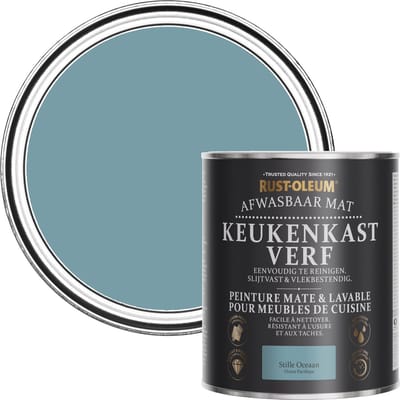 Rust-Oleum Blauw Afwasbaar Mat Keukenkastverf - Stille Oceaan 750ml