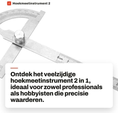 Dailygoods- Hoekmeetinstrument 2 in 1 - Roestvrijstalen Gradenboog - Liniaal/Hoekmeter - Hoekzoeker - Krasbestendig - Duurzaam 80x120mm