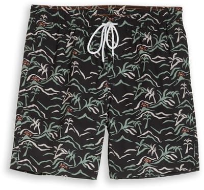 Tom Tailor Denim - Zwemshort met patroon - Maat XS - black green tropical print