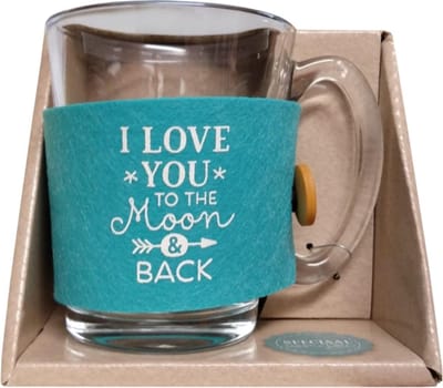 Tijd voor thee - Theeglas - I love you to the moon and back