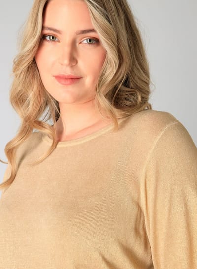 YEST CURVE Wyke Tops - Bleached Sand/Gold - maat X-0(44)