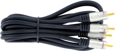 Q-Link tulp kabel 2RCA/2RCA male-male 1,5 meter zwart