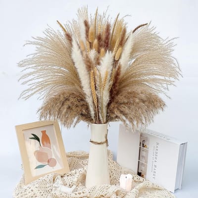 Gedroogd Pampasgras Decoratie Pluizige Bloemen voor Vaas Boho Stijl