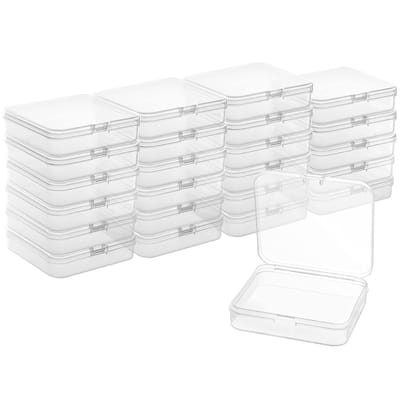 Unyqoos ® Compacte Transparante Mini Opbergdozen Set met Klapdeksel voor Diverse Kleine Items - 24 Stuks