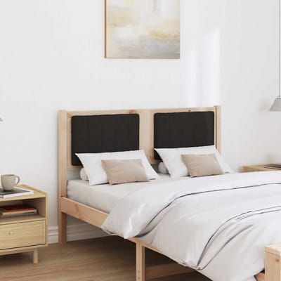 vidaXL - Gestoffeerd - hoofdbord - Bruin - Massief - grenenhout
