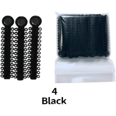 1040 Stuks Kleurrijke Orthodontische Elastische Bandjes Latex Ligatuur Ties Voor Tandheelkundige Beugels 40 Gemengde Kleuren zwart