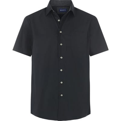 Babista herren Overhemd Met Korte Mouwen - 39/40 - zwart - Plus Size