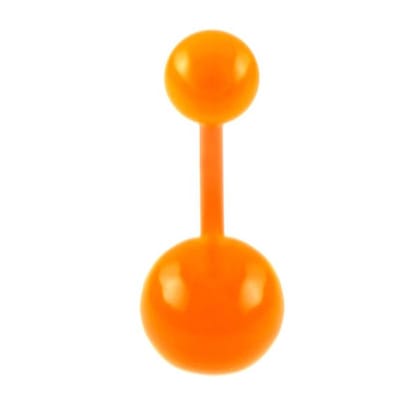 Piercing flexibele bio plast glow in the dark oranje - LMPiercings