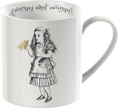 Lifetime Mok Alice In Wonderland 350 Ml Porselein Wit
