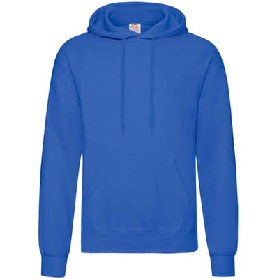 Fruit of the Loom Volwassenen Unisex klassiek sweatshirt met capuchon (Koningsblauw)