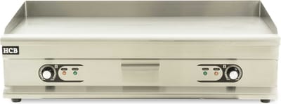 HCB® - Professionele Horeca Bakplaat - glad - 400V - RVS / INOX - Electrisch Teppanyaki Grill apparaat - 52x100x33 cm (DxBxH) - 51 kg - 6852