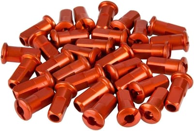 Spaaknippels - Nippels Spaken - Motorfiets Wiel - Geanodiseerd Aluminium - 32 stuks - Oranje