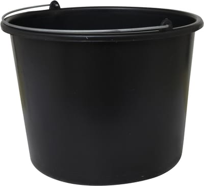 Excellent Bouw emmers - 12 liter - Maatverdeling - Zonder deksel - Zwart