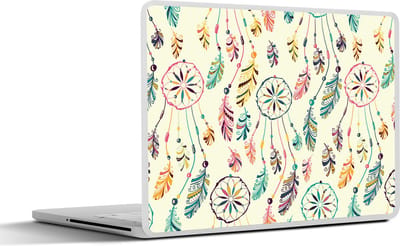 Laptop sticker - 12.3 inch - Dromenvanger - Regenboog - Bohemian - Meisje - Patronen - 30x22cm - Laptopstickers - Laptop skin - Cover