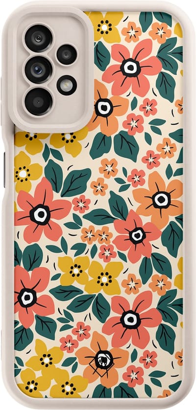 Casimoda® hoesje - Geschikt voor Samsung Galaxy A23 - Blossom - Zwart TPU Backcover - Bloemen - Multi