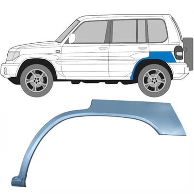 Reparatiepaneel achterspatbord voor Mitsubishi Pajero Pinin 1998-2007 / Links
