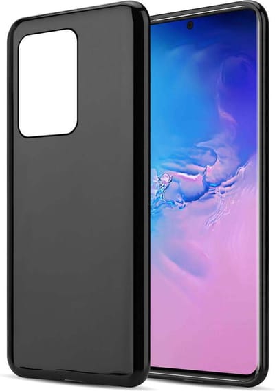 Cadorabo Hoesje geschikt voor Samsung Galaxy S20 ULTRA in ZWART - Beschermhoes gemaakt van flexibel TPU Silicone Case Cover