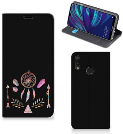 Huawei Y7 hoesje Y7 Pro (2019) Magnet Case Boho Dreamcatcher