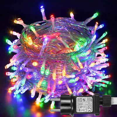 MUPOO Kerstverlichting lichtsnoer Buiten - Veelkleurig 20 m 200 LEDs - 8 modi - IP44 Waterdicht - Timer- Geheugenfunctie -voor Kerstdecoratie