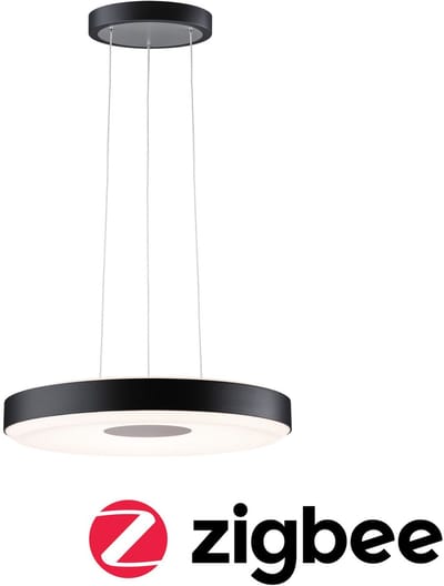 LED-hanglamp Smart Home Zigbee 3.0 Puric Pane 2700K 1200lm / 700lm 11W / 7W Zwart, Grijs dimbaar