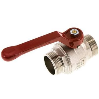 G 1-1/4 inch Buitendraad 2-Weg Messing Kogelkraan - BL2BN-M-MM-114