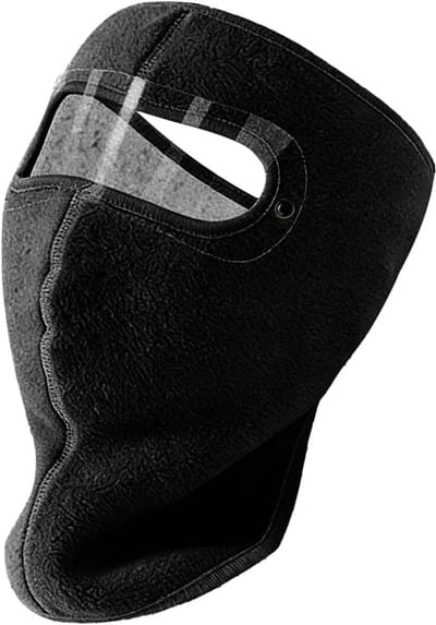 Winter Gezichtsmasker - Bivakmuts Skimasker - Bescherming Tegen Wind - Afneembare Bril - 33 x 20 x 1 cm - Zwart