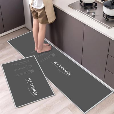 Keukenmat, slaapkamermat, gangmat, lange strook vloerkleed, zachte en antislip deurmat, keukenaccessoires 80*160cm
