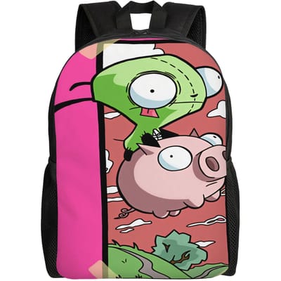 Gir Rugzak Jeugd Invaders Zims Zachte Rugzakken Polyester Streetwear Schooltassen Wandelontwerp Rugzak as picture